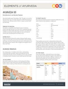 Elements of Ayurveda 101