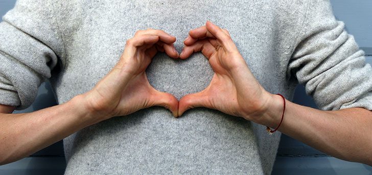 hands in heart shape