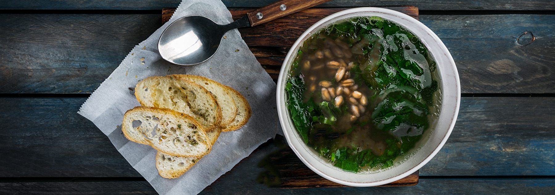 This Brothy Farro Kale Soup Recipe Is the Perfect Late Spring Meal