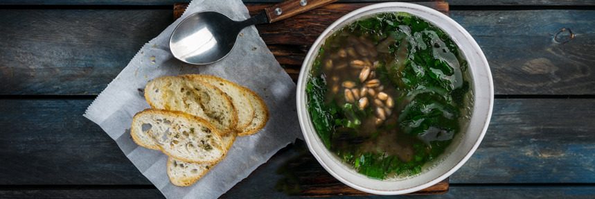 This Brothy Farro Kale Soup Recipe Is the Perfect Late Spring Meal